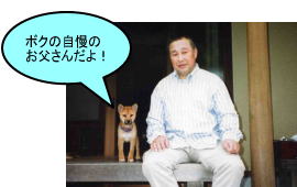 飼い主と柴犬